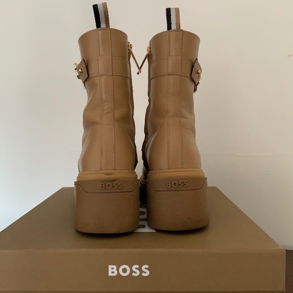 Hugo BOSS Leather Combat Boots - Picture 8 of 9